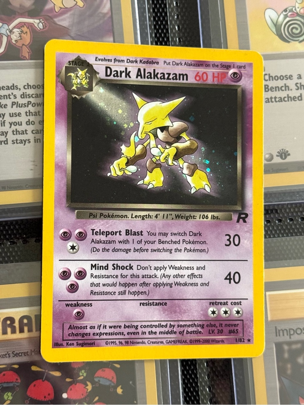 Pokemon Dark Alakazam 1999 Team Rocket Holo - Picture 2 of 3